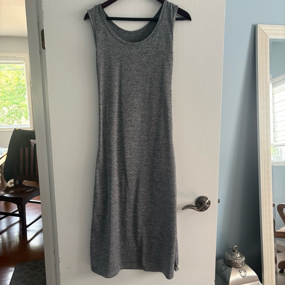 Gray Sleeveless Knit Dress